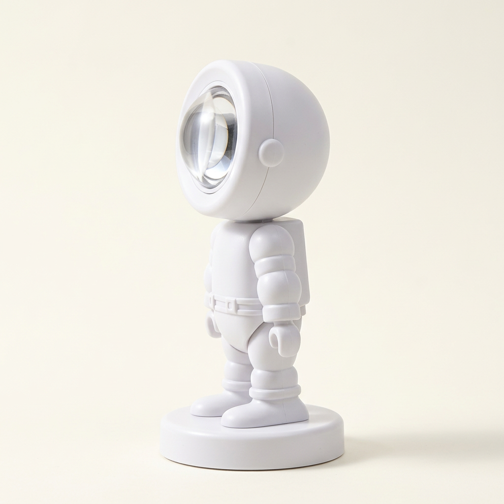 Foto principal limpia de la lámpara astronauta