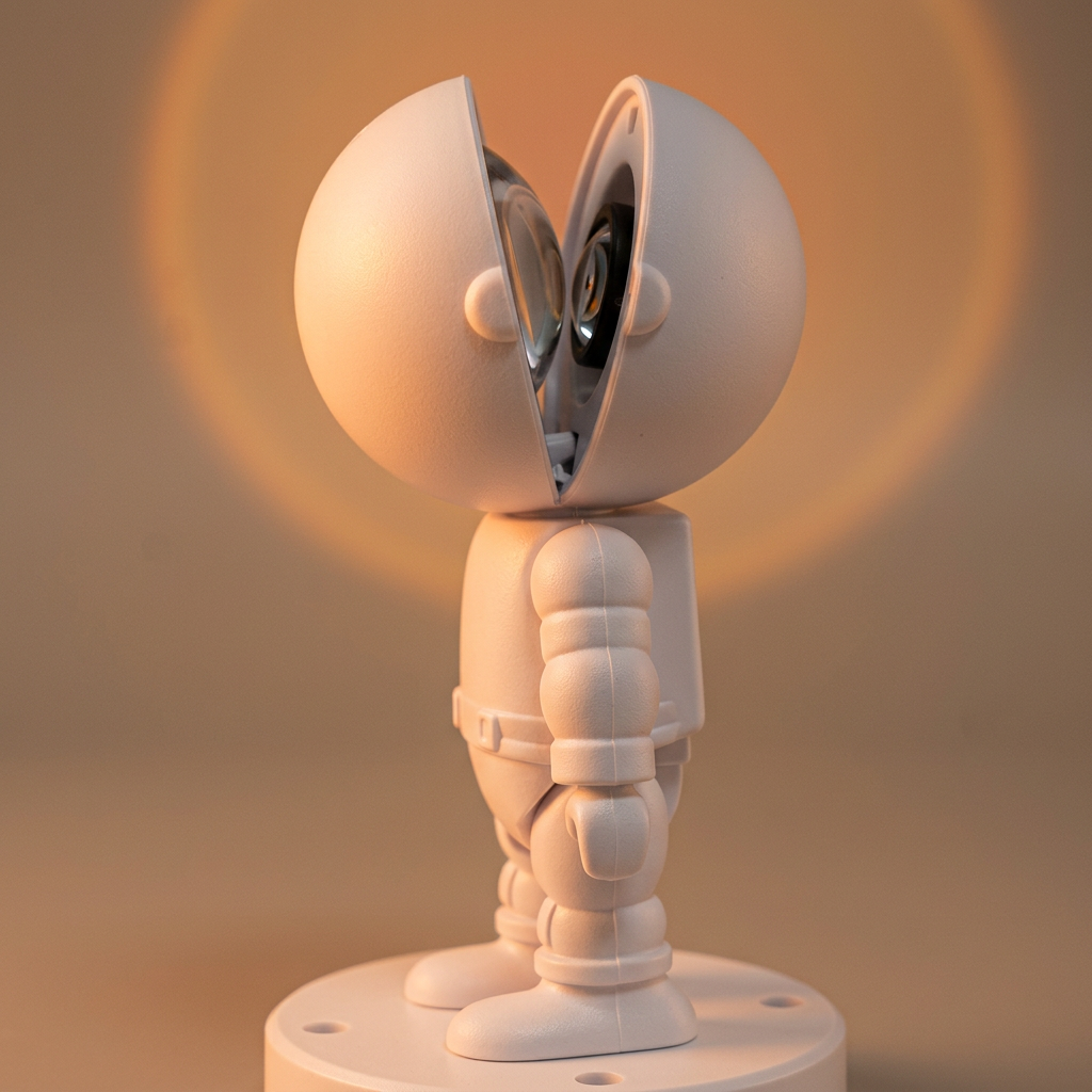 Primer plano de la lámpara astronauta